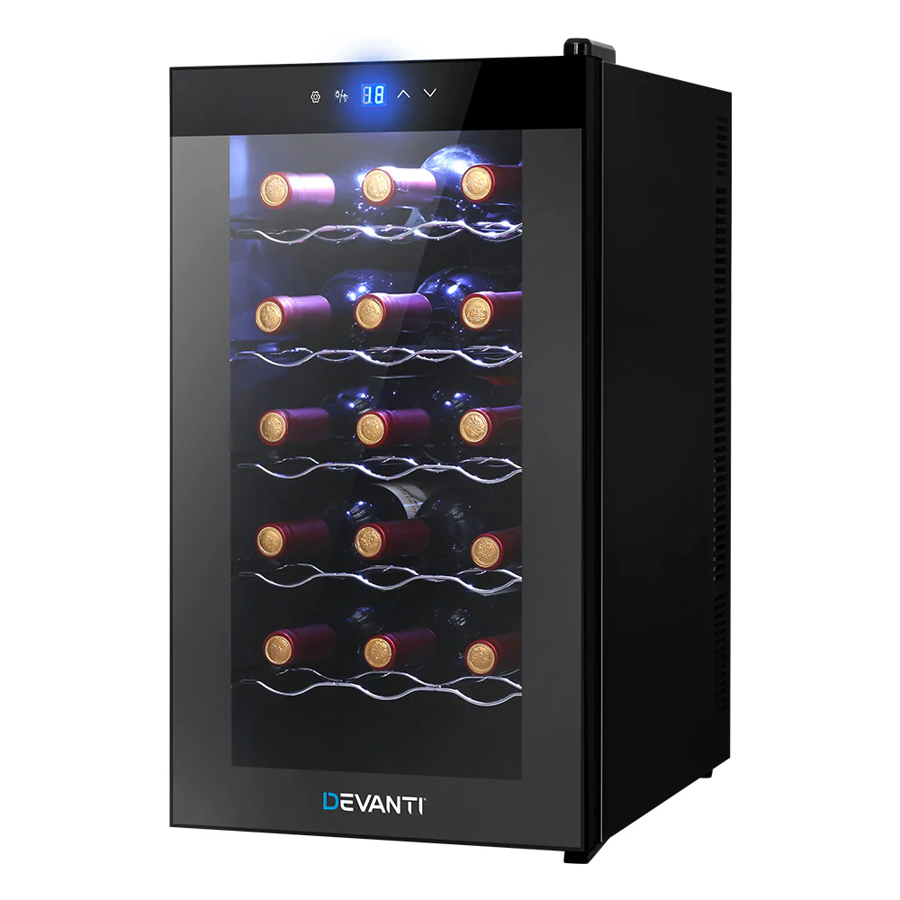 Devanti Wine Fridge Cooler 18 Bottles - Nurns
