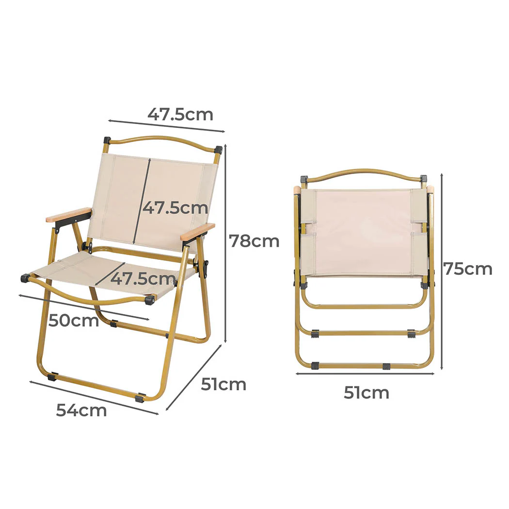 Set of 4 Camping Chair Folding Outdoor - Nurns