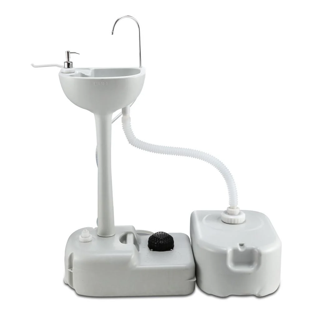 Camping Basin Portable Hand Wash Sink Stand 43L Capacity - Nurns