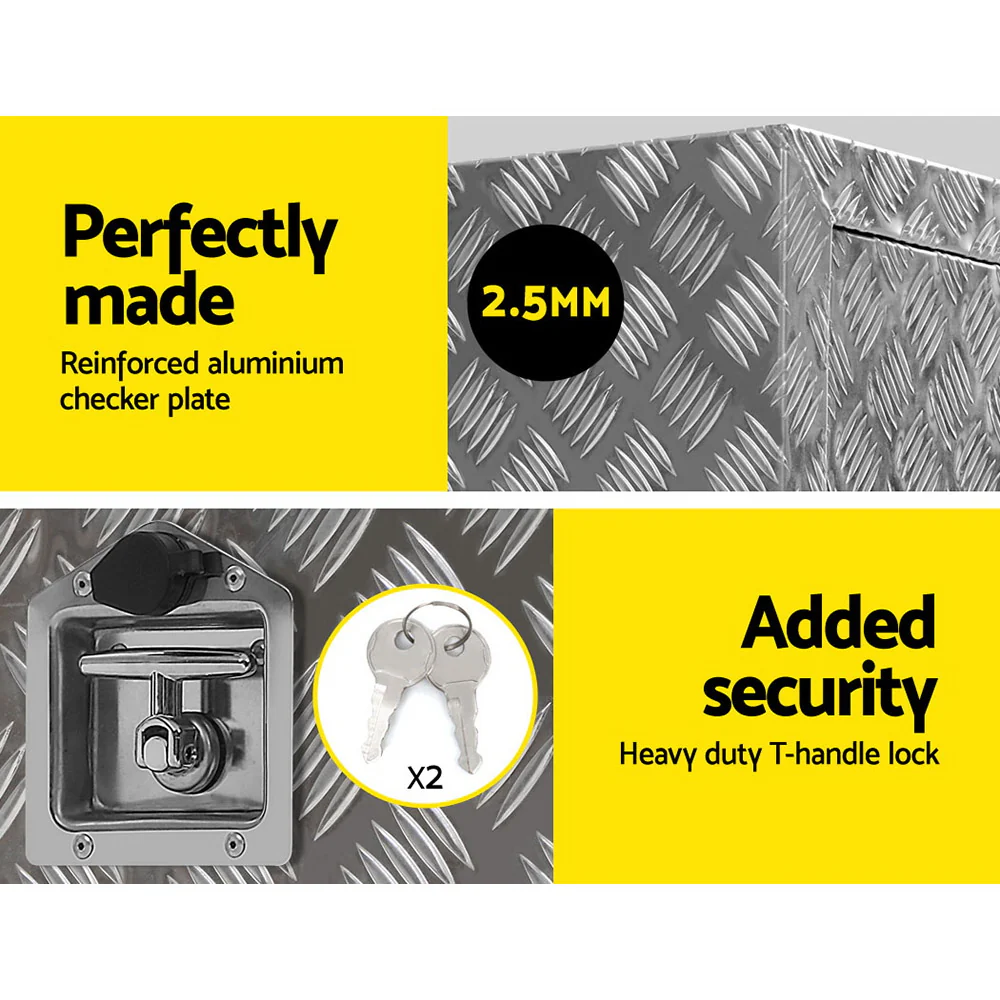 75x50x55cm Aluminium Tool box Generator Toolbox Truck Ute Trailer Canopy - Nurns