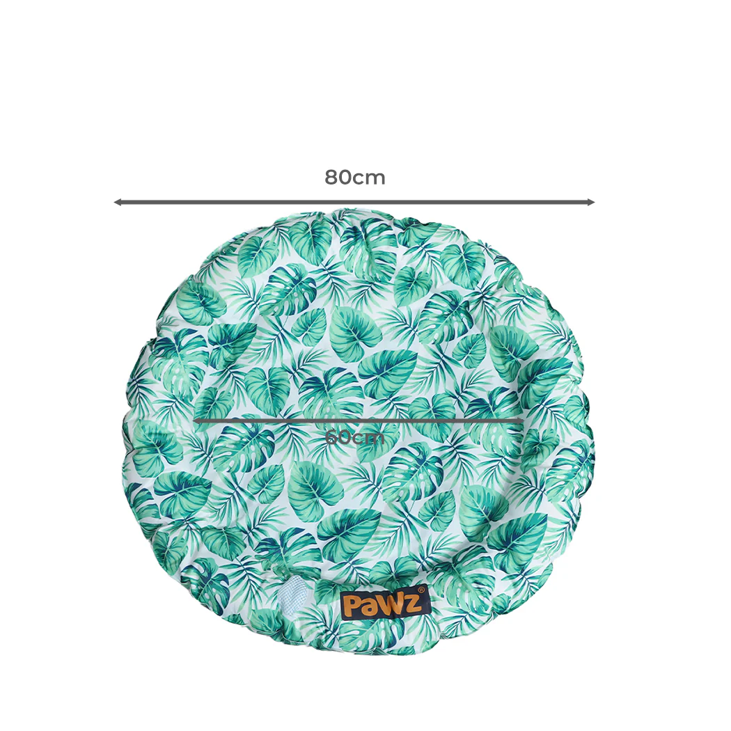 LARGE Dog Beds Pet Cool Bolster Gel Mat - Green - Nurns