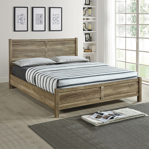 Alaia Natural Wood MDF Bed Frame - Oak Double - Nurns