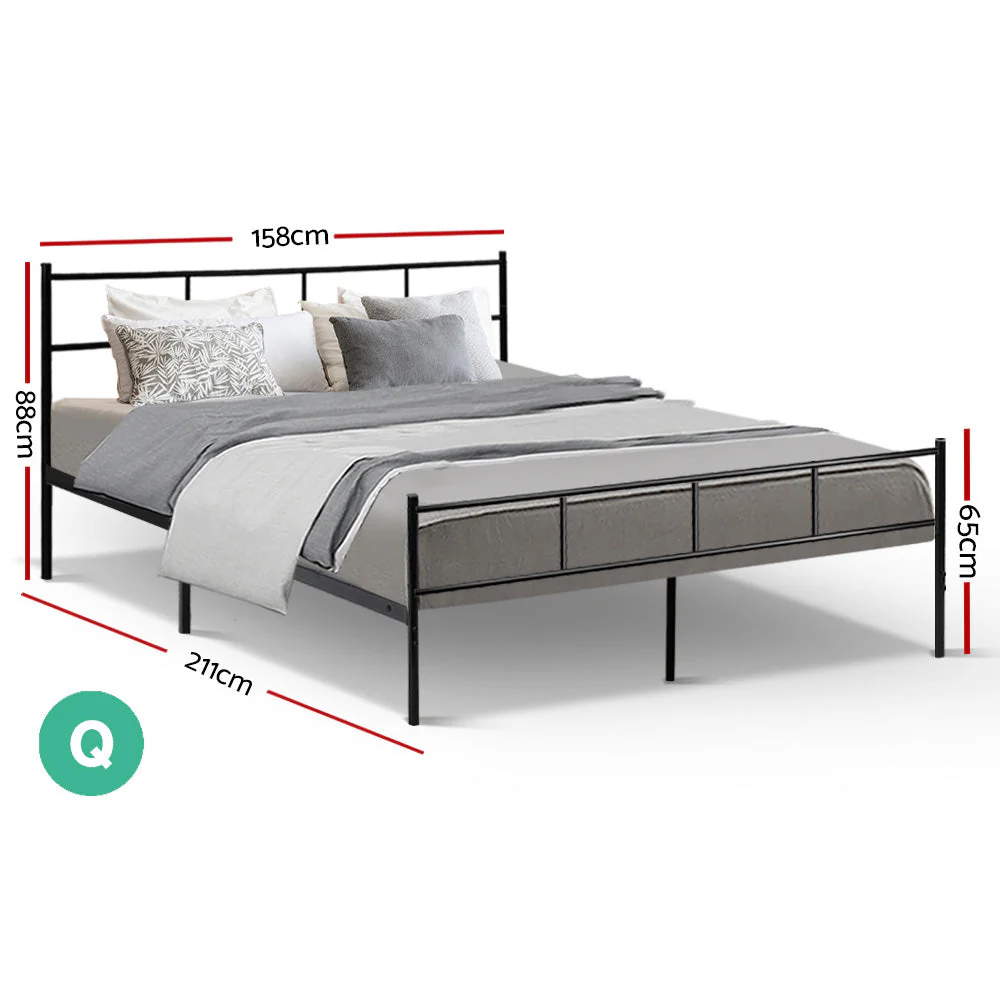 Zircon Bed & Mattress Package - Black Queen - Nurns