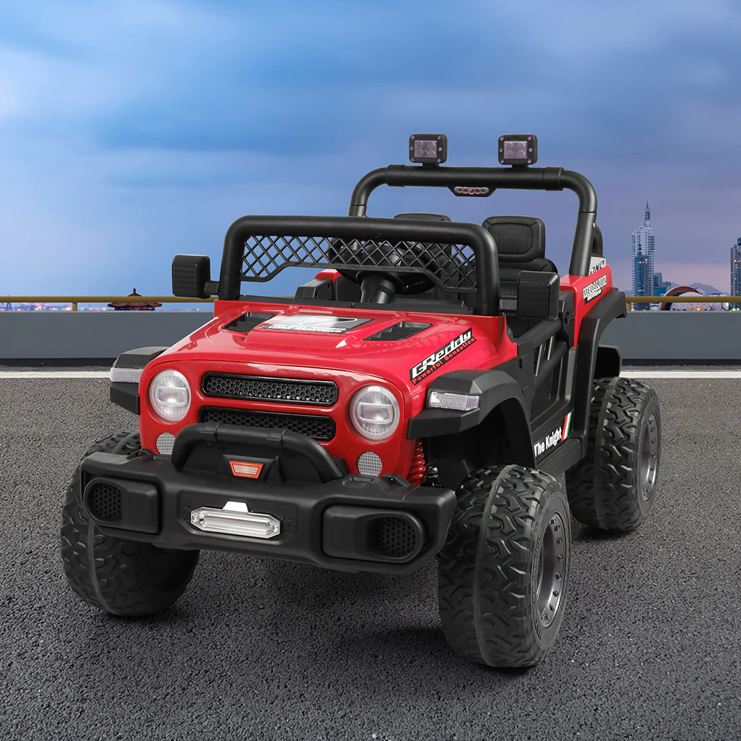Kids Ride On Car Electric Jeep - Red - Nurns