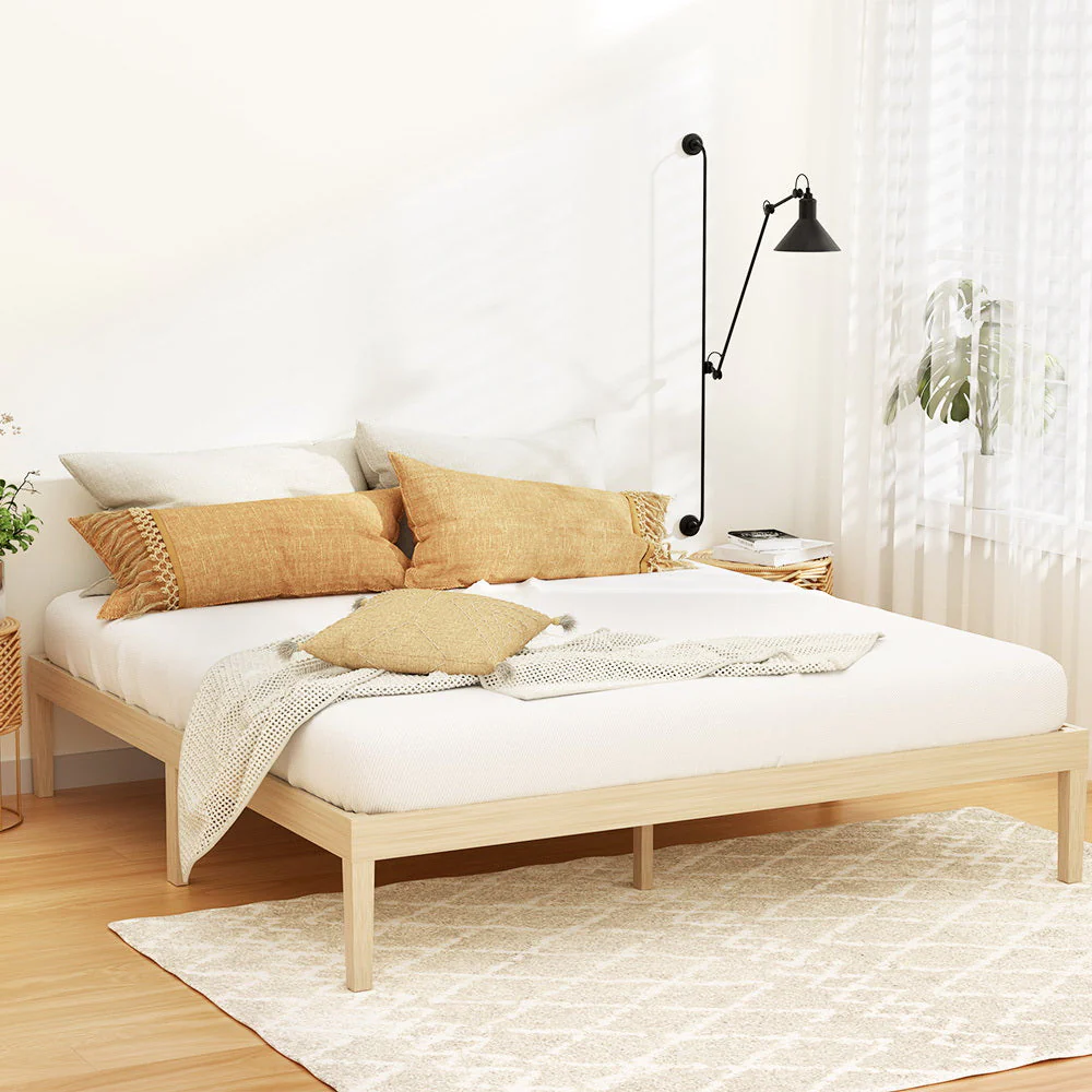 Marcasite Bed & Mattress Package with 32cm Mattress - Natural King - Nurns