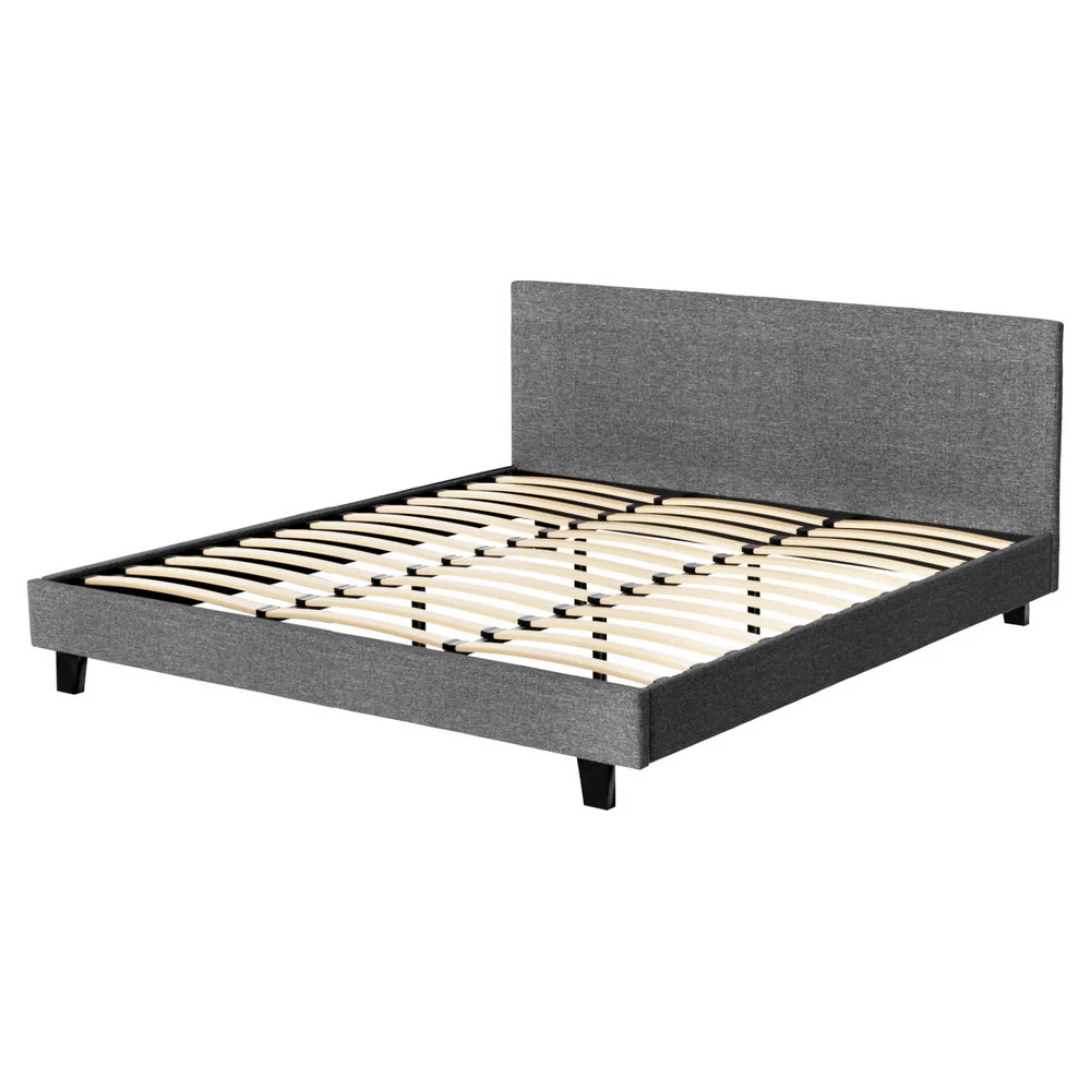 Amalfi Fabric Bed Frame - Grey King - Nurns