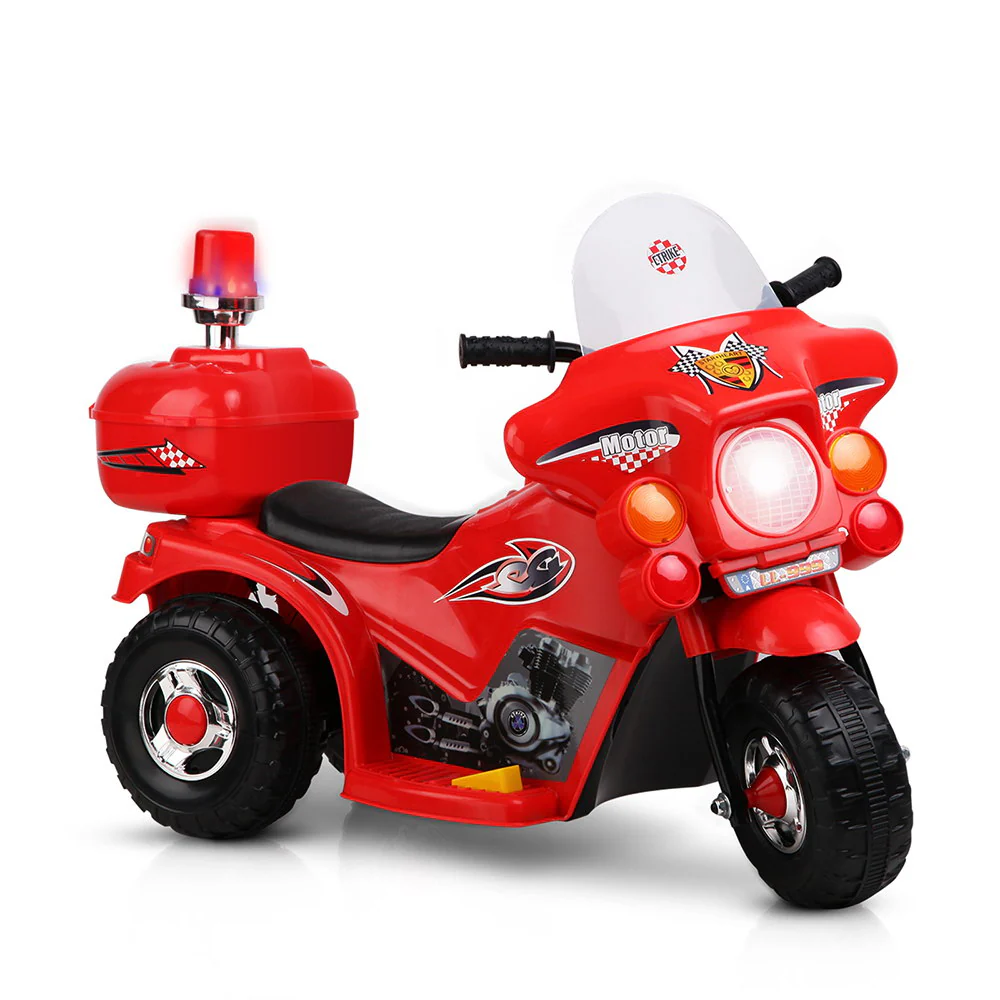Kids Ride On Motorbike Motorcycle Car - Red - Nurns