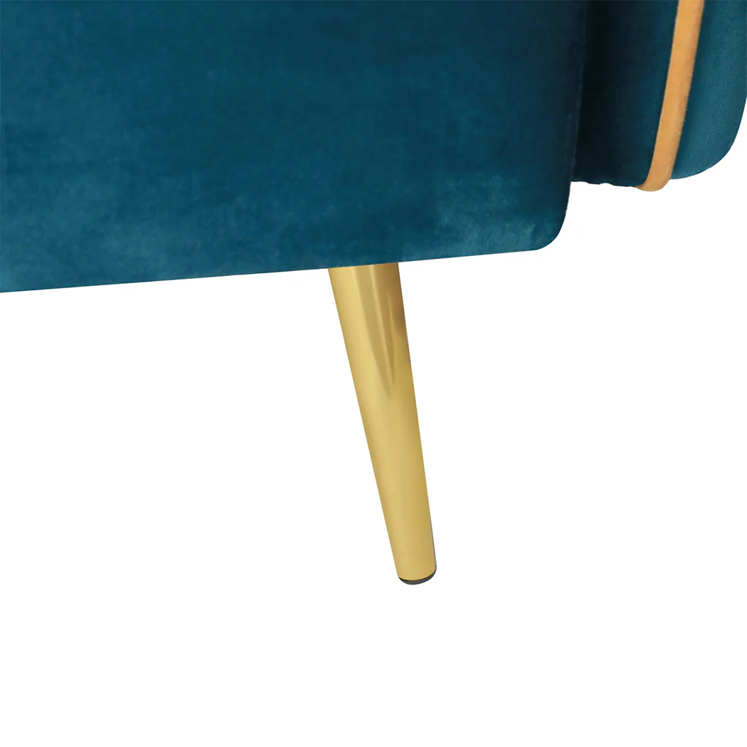 Mattie 3-Seater Sofa Bed Convertible - Peacock Blue - Nurns