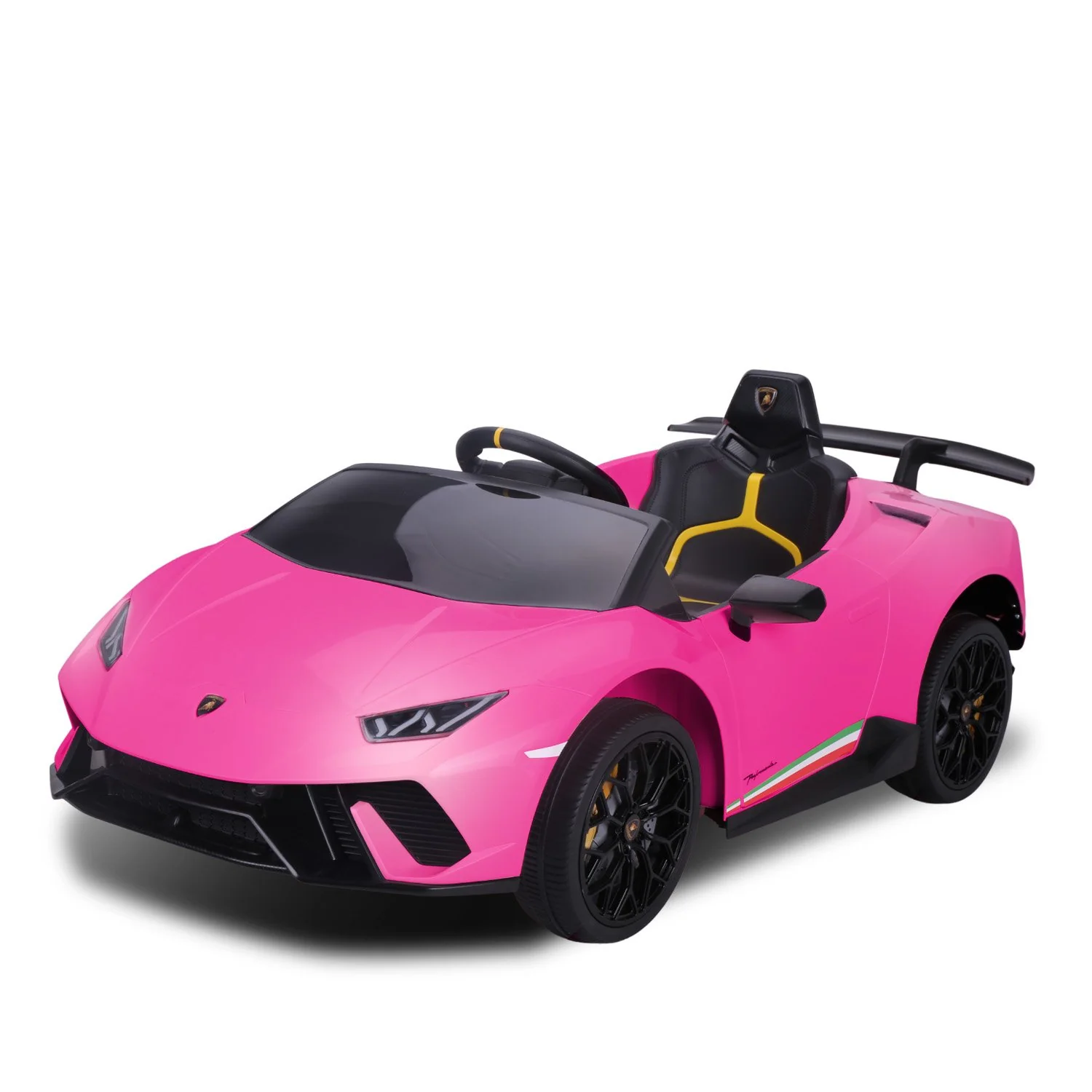 Lamborghini Performante Kids Electric Ride On Car Remote Control by - Pink - Nurns