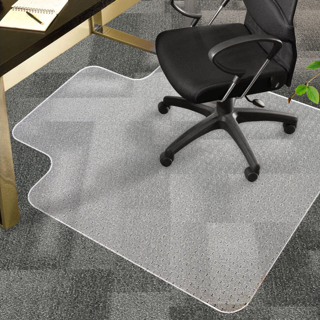 Tawnya 135x114 Carpet Floor Office Home Computer Work Chair Mats Vinyl PVC Plastic - Nurns