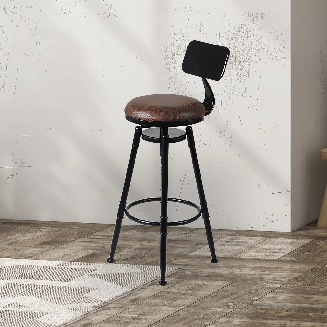 Chalcis Wooden Bar Stool - Black - Nurns