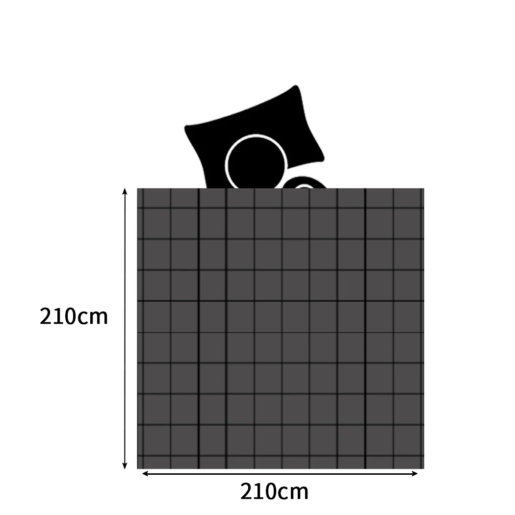 Queen Dreamz Quilt Doona Comforter Blanket Grey - Nurns