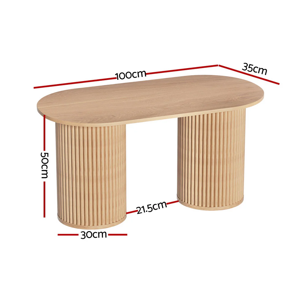 Iakovos Coffee Table 100cm Oval - Pine - Nurns