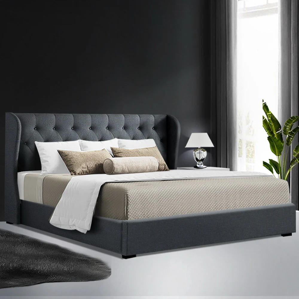 Onyx Bed & Mattress Package - Charcoal King - Nurns