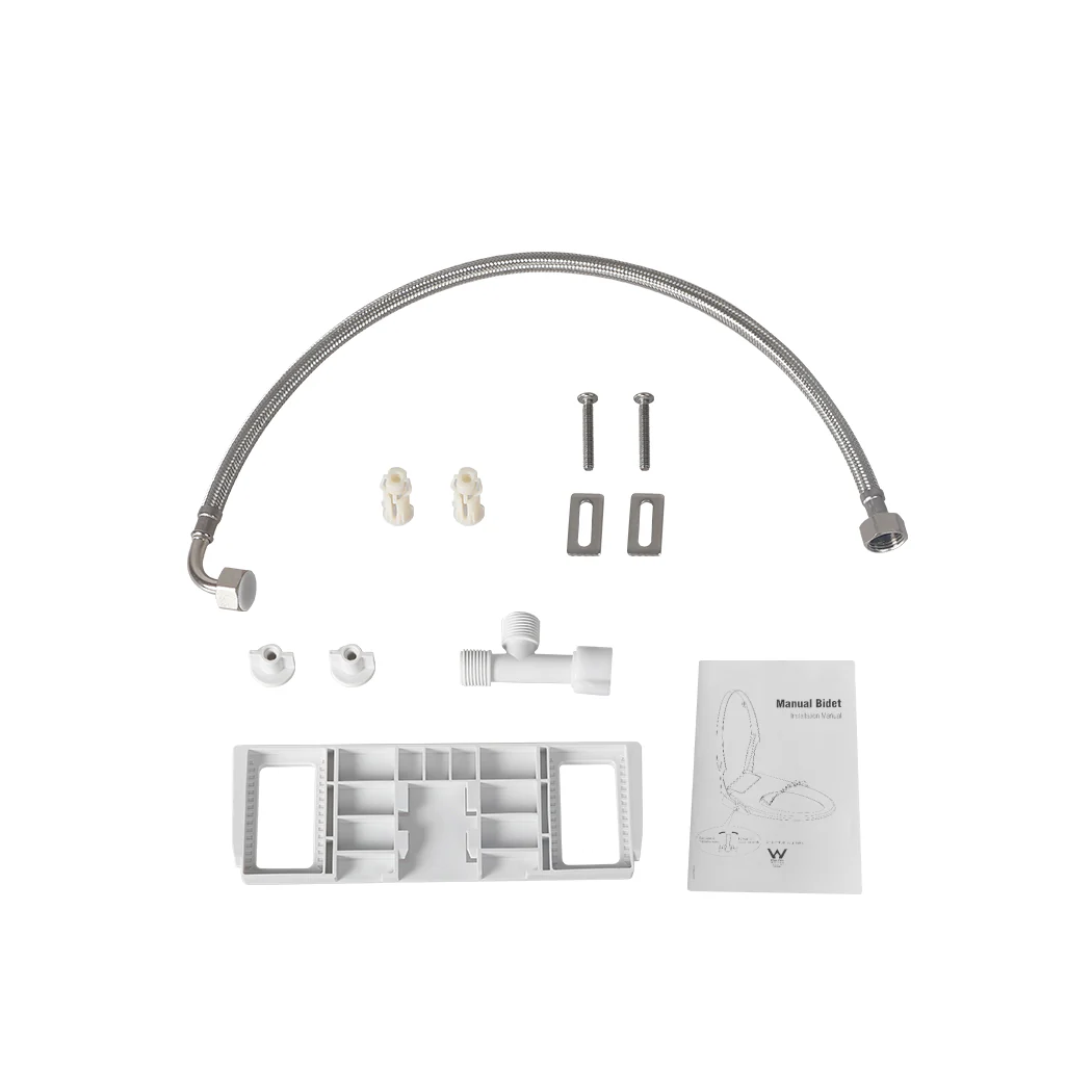 Non-Electric Bidet Toilet Seat Dual Nozzles Cover Bathroom Spray Water Wash - Nurns