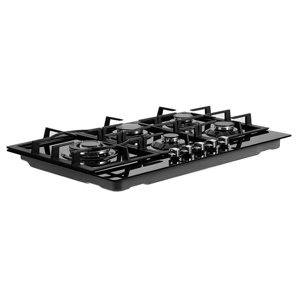 Devanti Gas Cooktop 90cm 5 Burner Black - Nurns