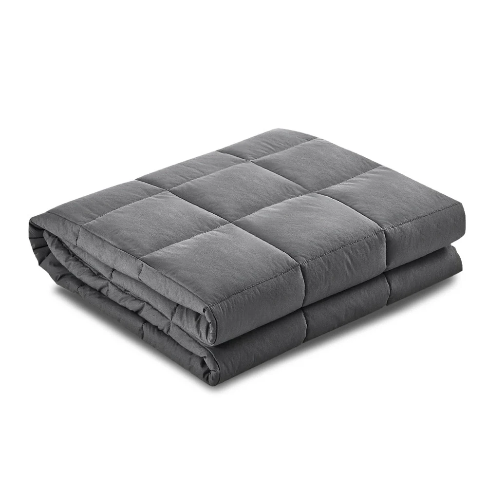 Wrigley Weighted Soft Blanket 9KG Heavy Gravity Microfibre Cover Calming Relax Anxiety Relief - Grey - Nurns