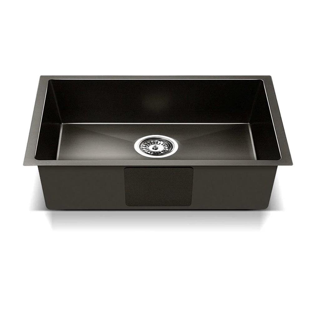 Cefito Kitchen Sink 45X30cm Stainless Steel Basin Single Bowl Black - Nurns