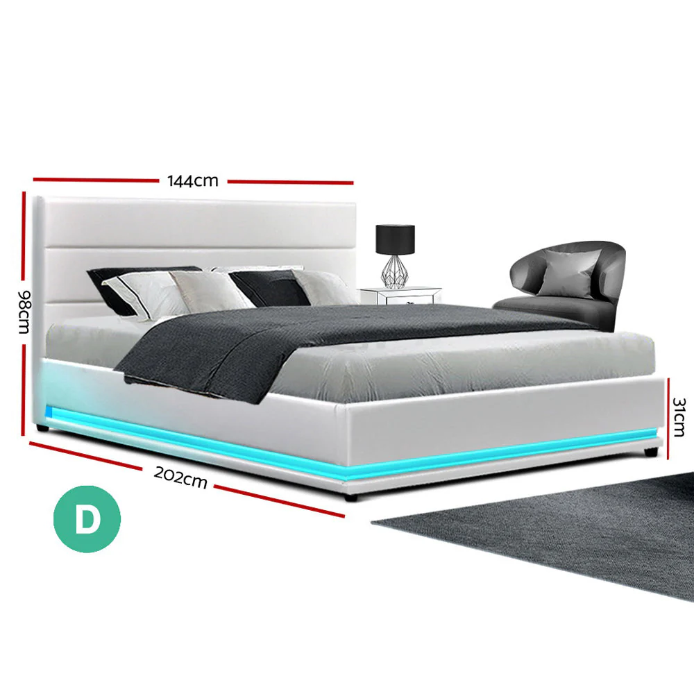 Venus Bed & Mattress Package - White Double - Nurns