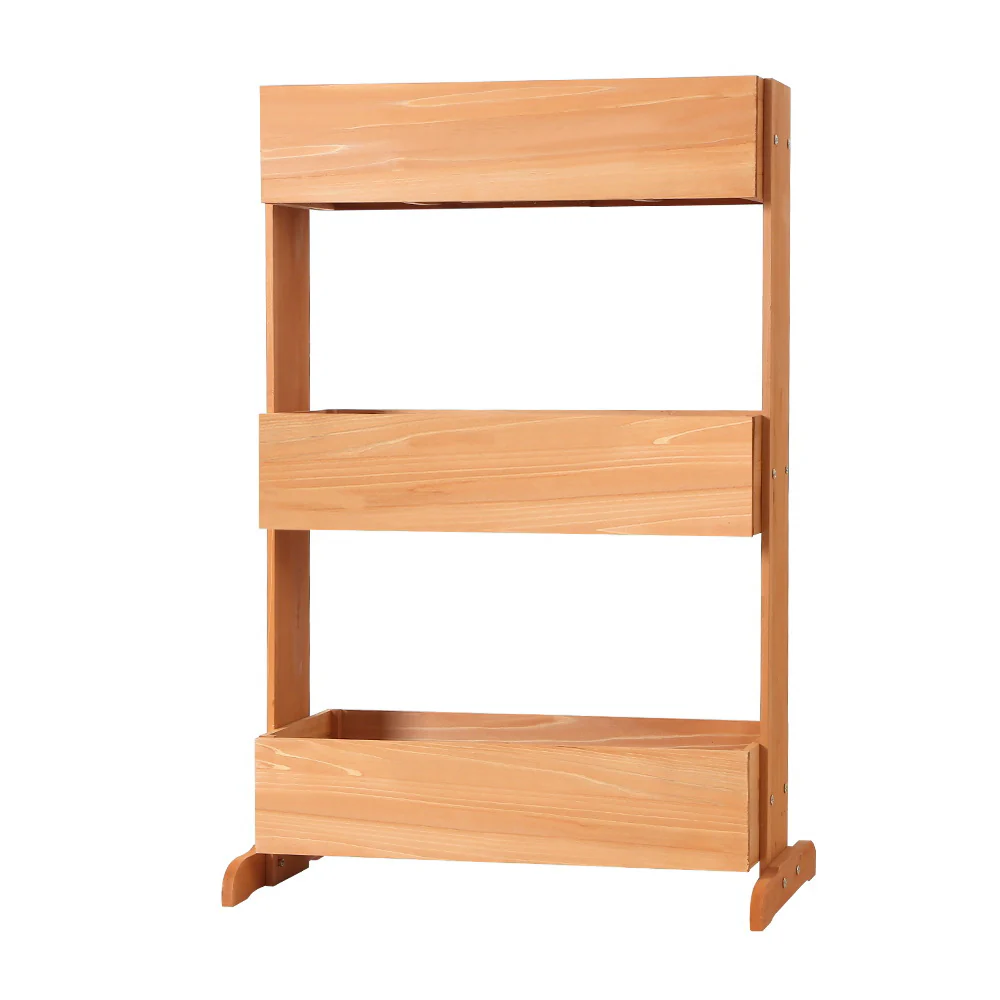 Garden Bed Elevated 69x39x106cm Wooden Planter Box Container Herb - Nurns