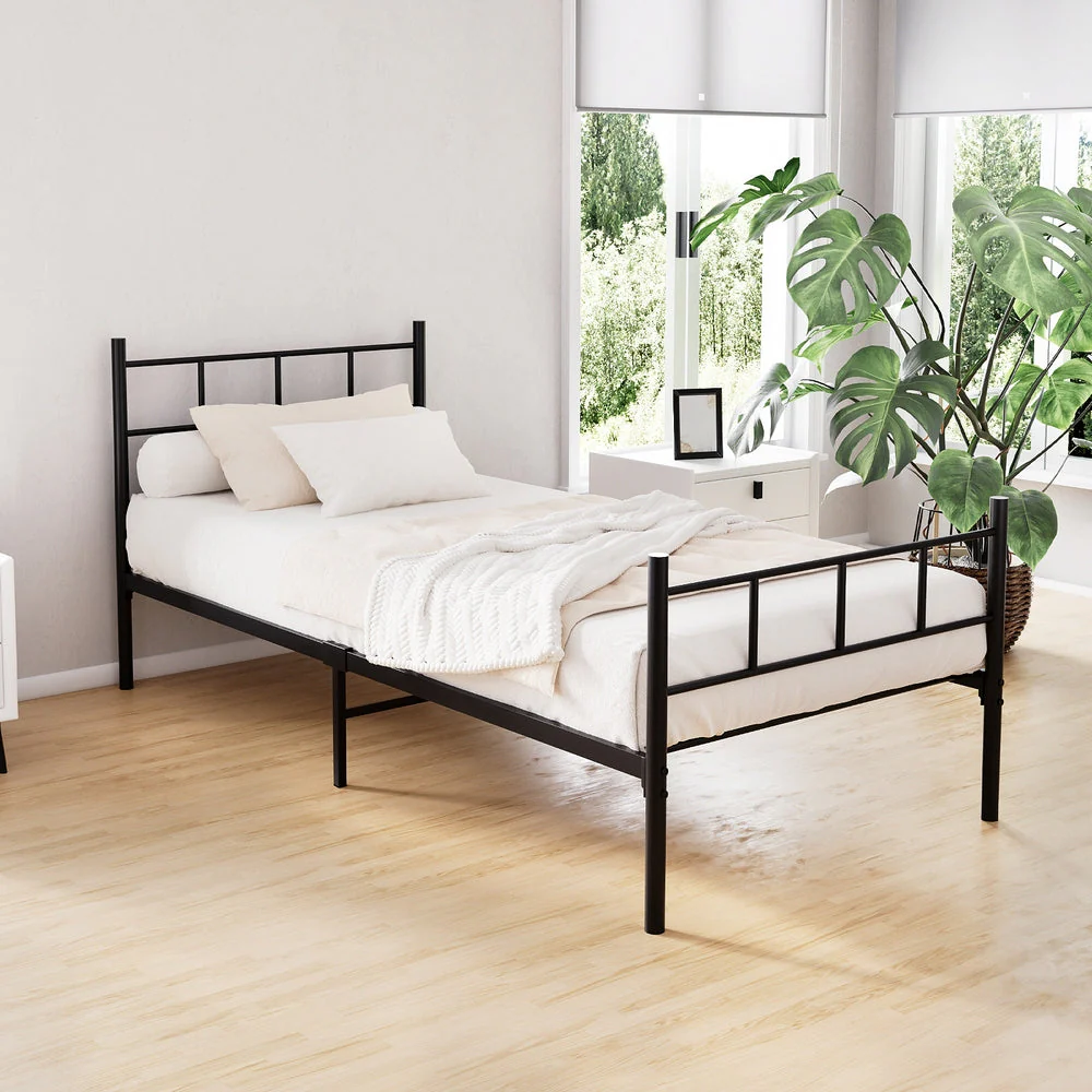 Zircon Bed & Mattress Package - Black Single - Nurns