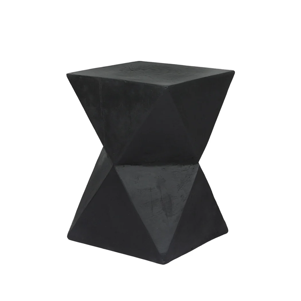 Idelle Side End Table Terrazzo Geometric - Black - Nurns