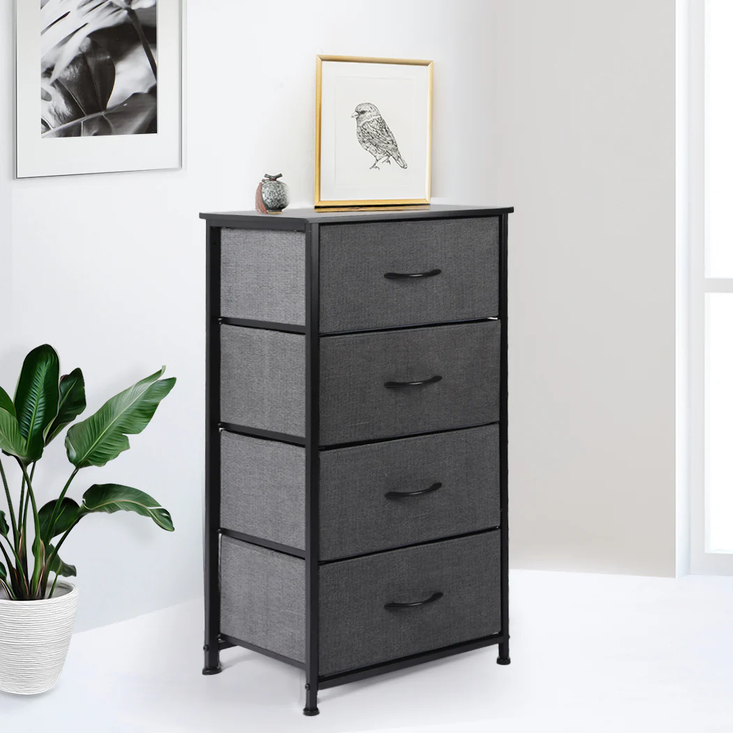 Levede Storage Cabinet Tower Chest Dark Grey - Nurns