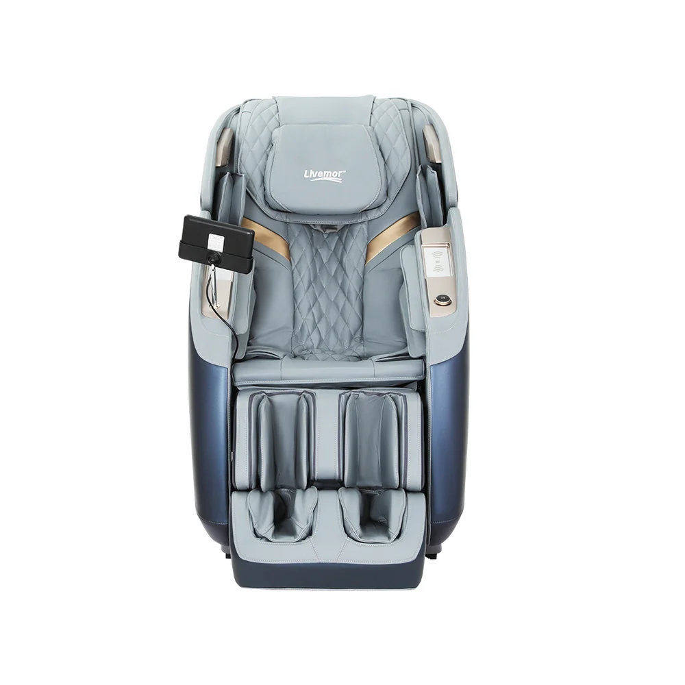 Hector 4D Massage Chair Electric Recliner Double Core Mechanism Massager - Grey - Nurns