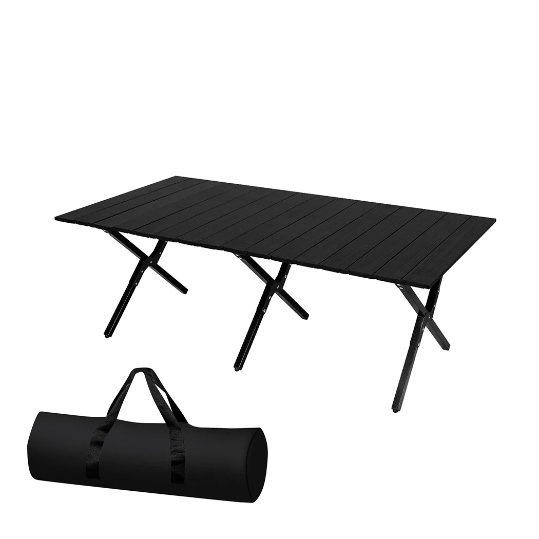 Folding Camping Table Portable - Black - Nurns