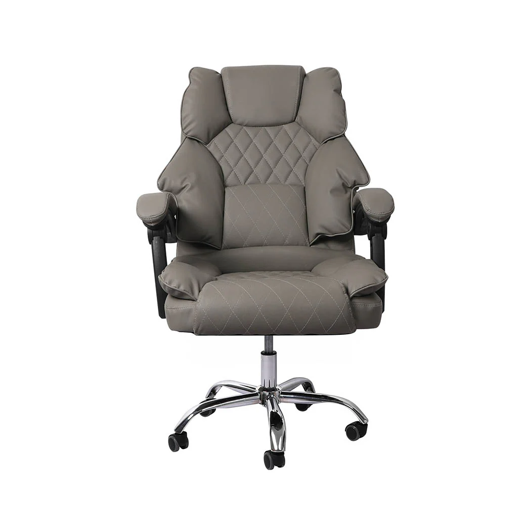Levede Gaming Chair Office Computer Grey No Footrest - Nurns