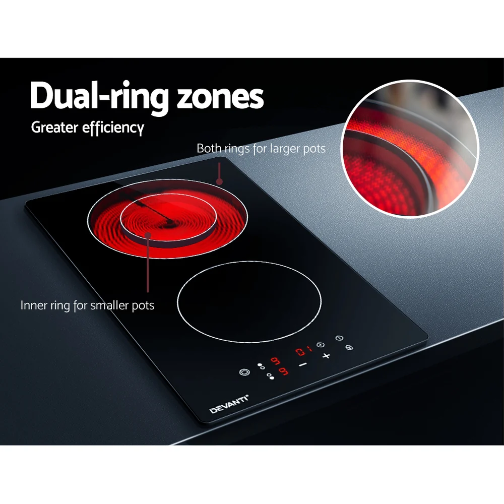 Devanti Electric Ceramic Cooktop 30cm - Nurns