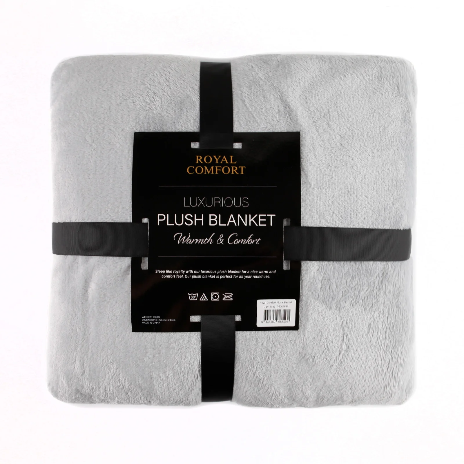 Wynter Throw Soft Blanket Plush - Light Grey - Nurns