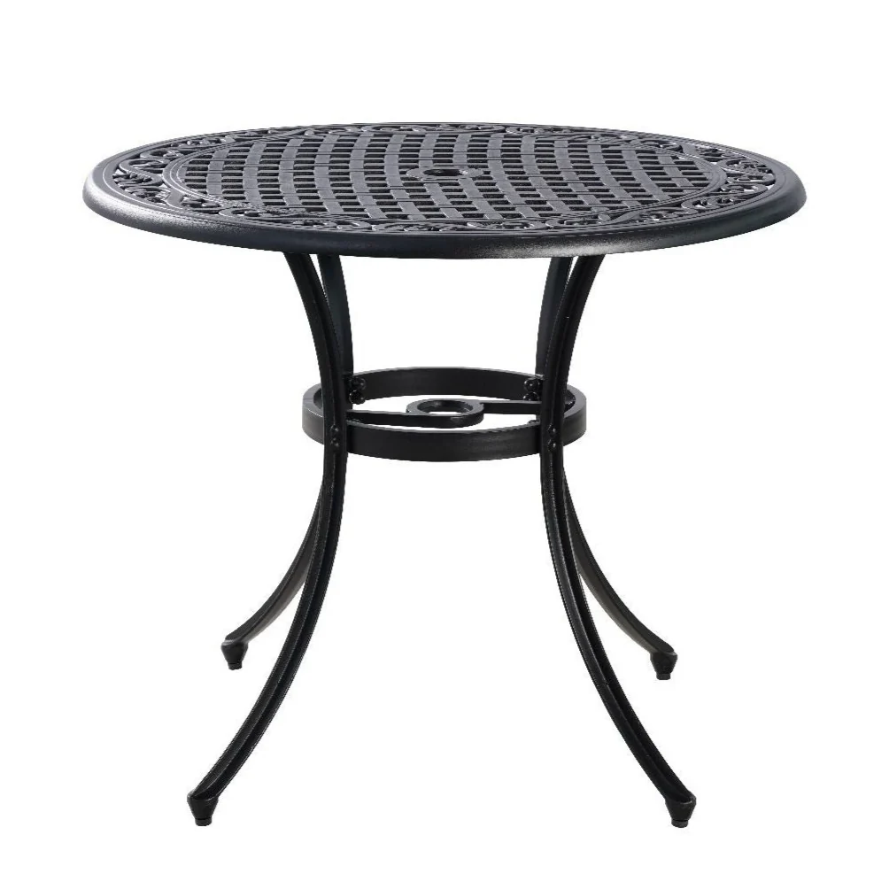 Nathan Aluminium 90cm Table - Black - Nurns