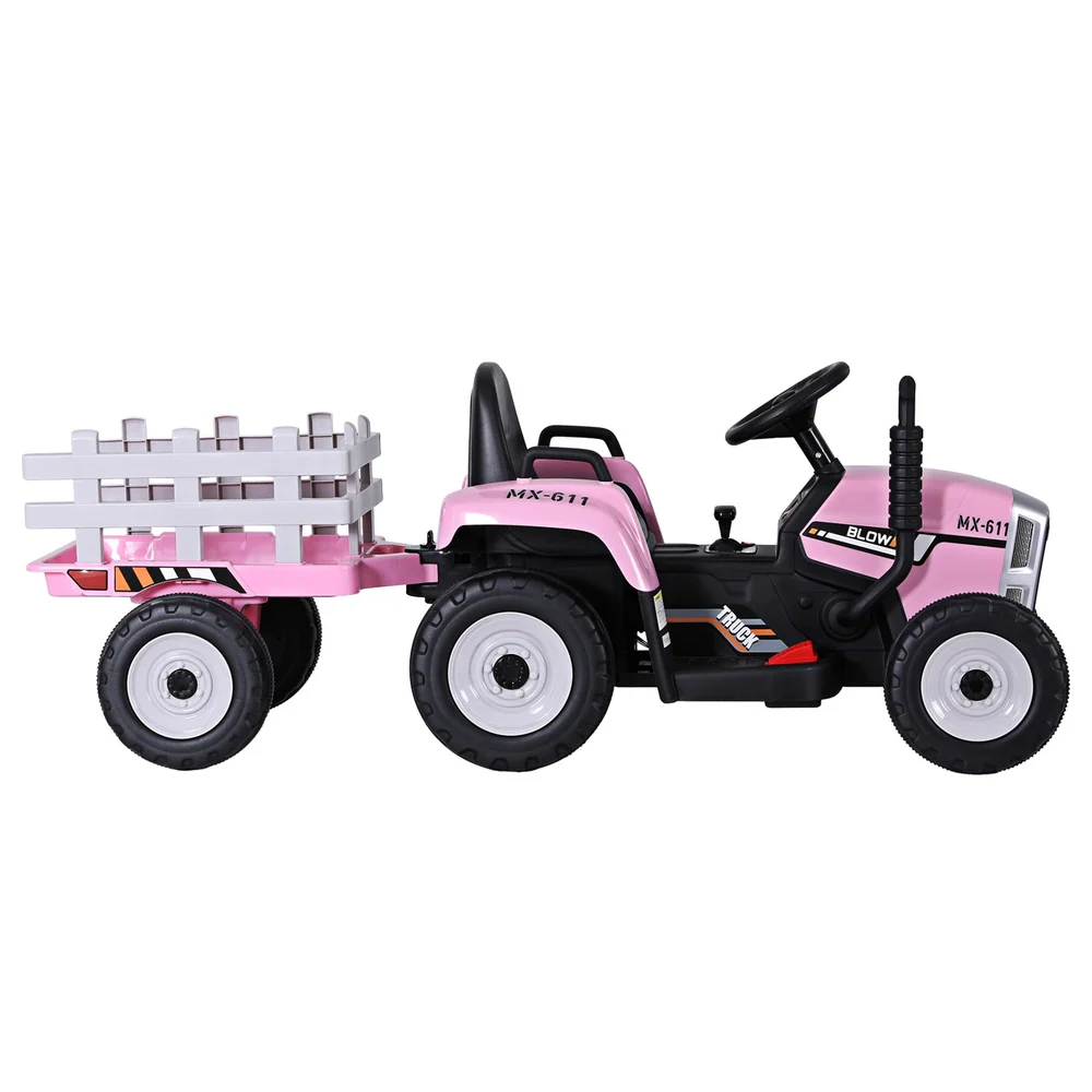 Kids Electric Ride On Car Tractor Toy Cars 12V - Pink - Nurns