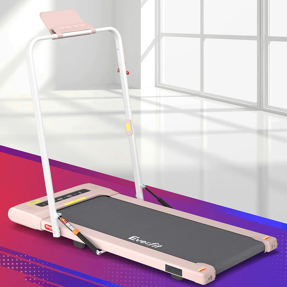 Everfit Treadmill Electric Walking Pad Under Desk Home Gym Fitness 400mm Pink - Nurns