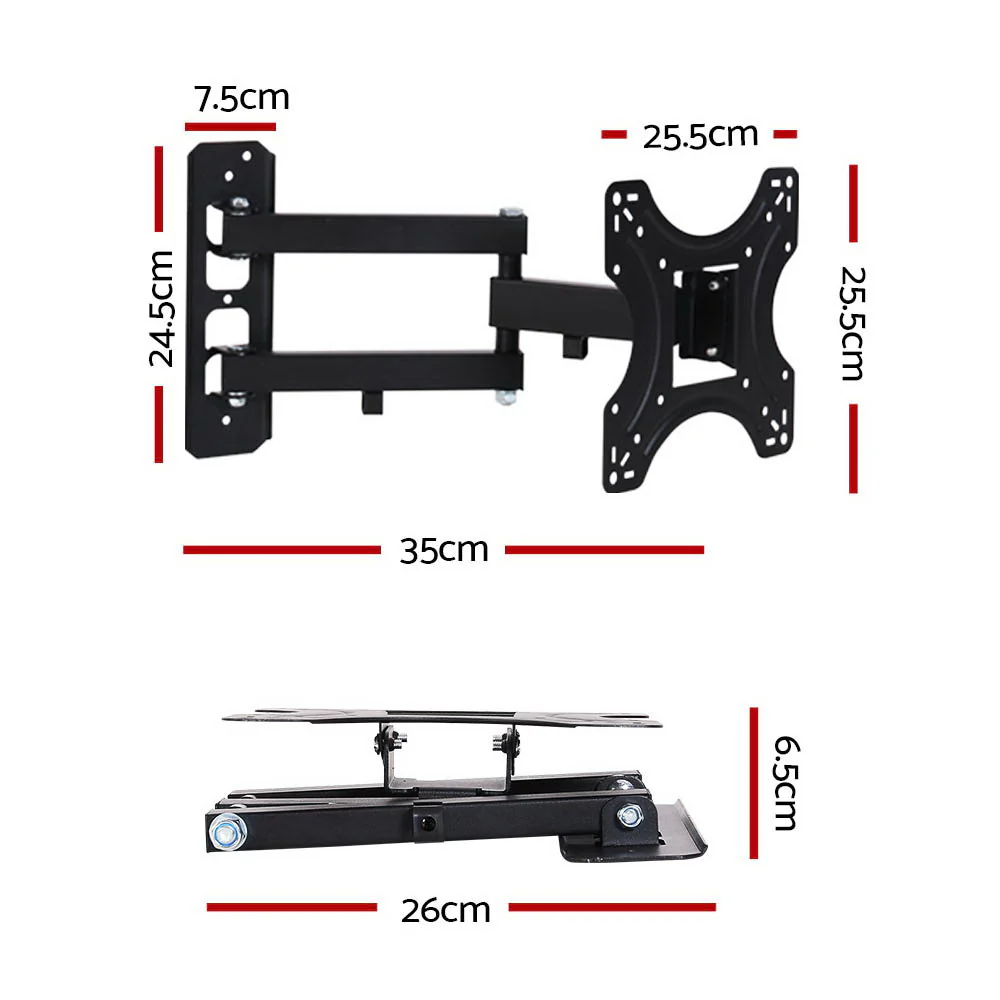 TV Wall Mount Bracket Tilt Swivel Full Motion 32 37 42 Inch Plasma Screen LCD - Nurns