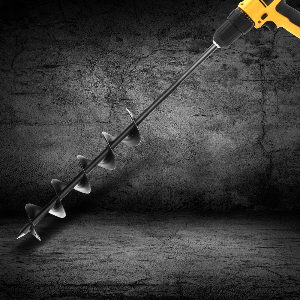 Power Garden Auger Small Earth Planter 75x600Mm Black - Nurns