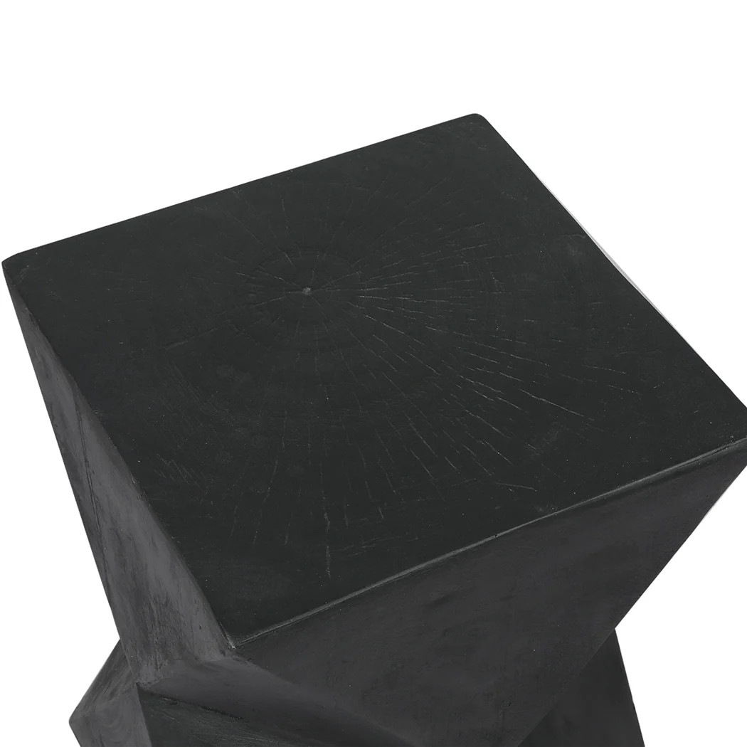 Idelle Side End Table Terrazzo Geometric - Black - Nurns