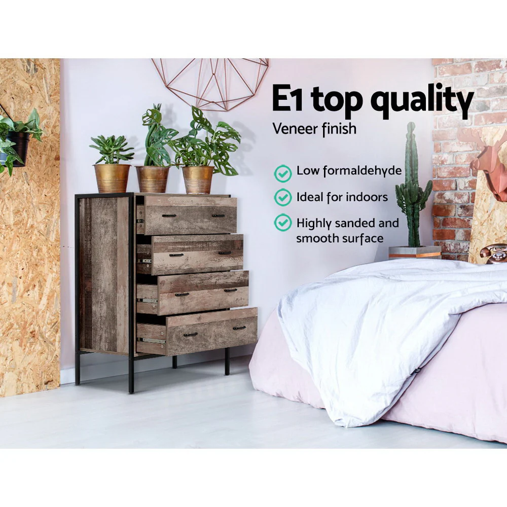 Artiss 4 Chest of Drawers - Nurns