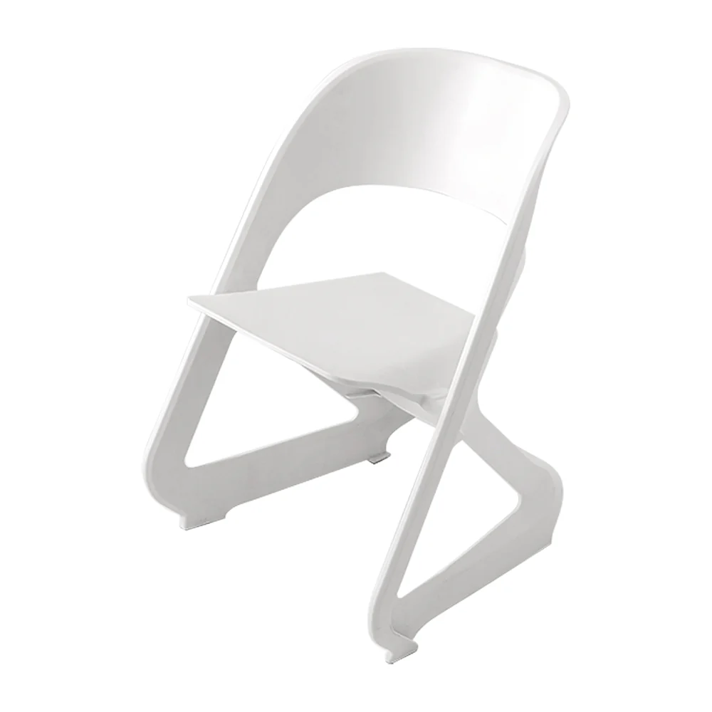 Kendall Set of 4 Dining Chairs Office Cafe Lounge Seat Stackable Plastic Leisure - White - Nurns