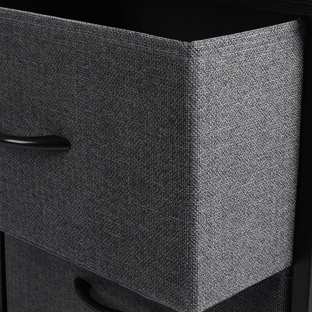 Levede Storage Cabinet Tower Chest Dark Grey - Nurns