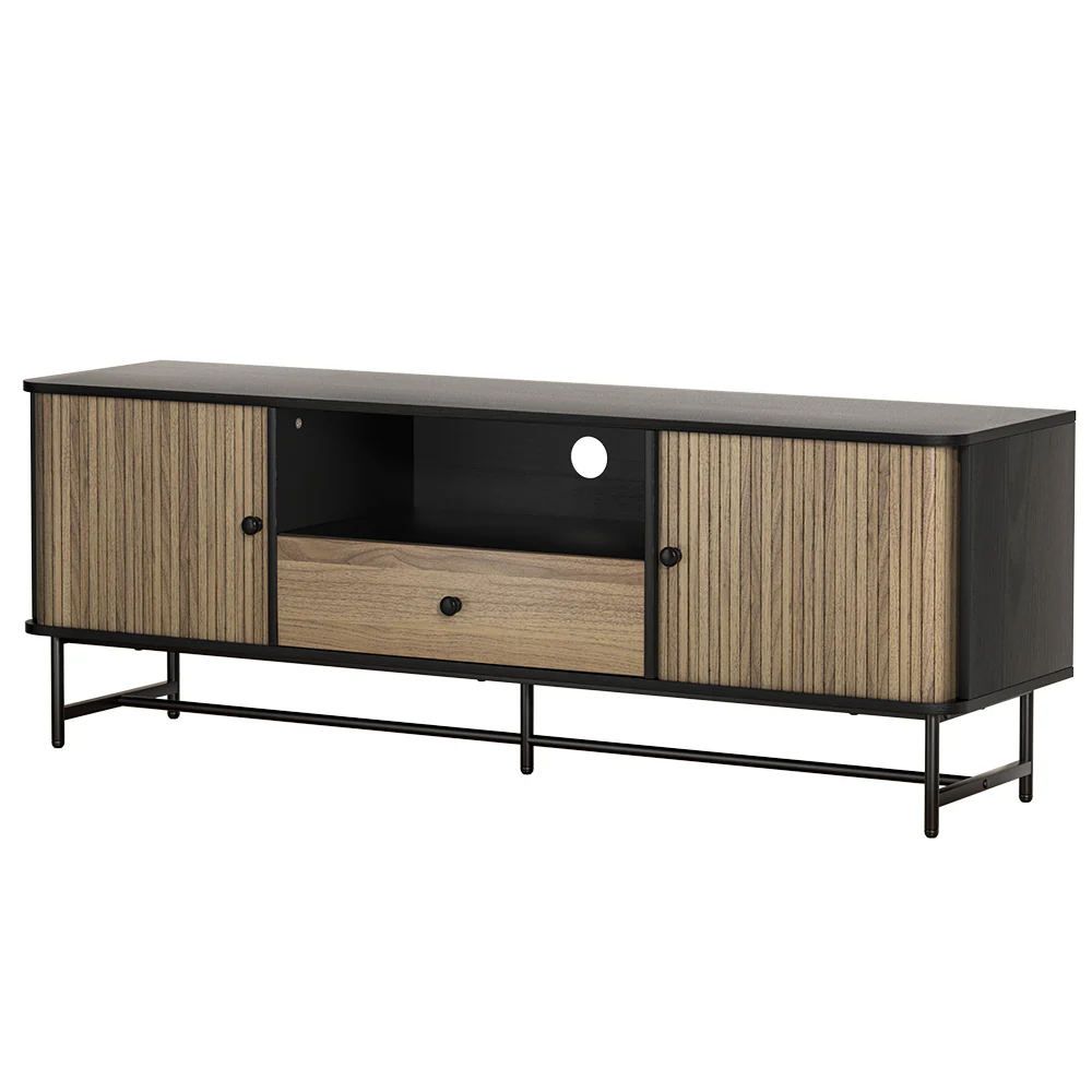 Mario 150cm Entertainment Unit TV Cabinet - Black - Nurns