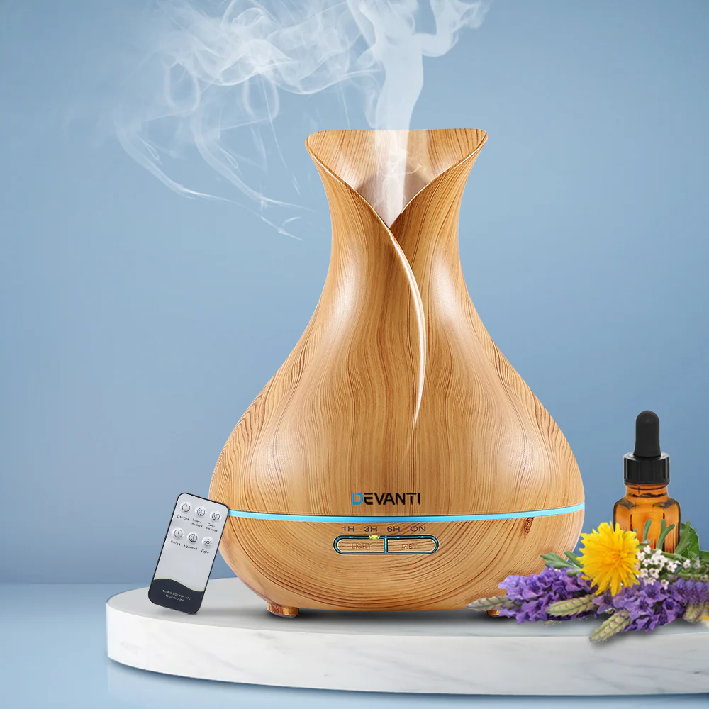 Aroma Diffuser Aromatherapy Light Wood 400ml - Nurns