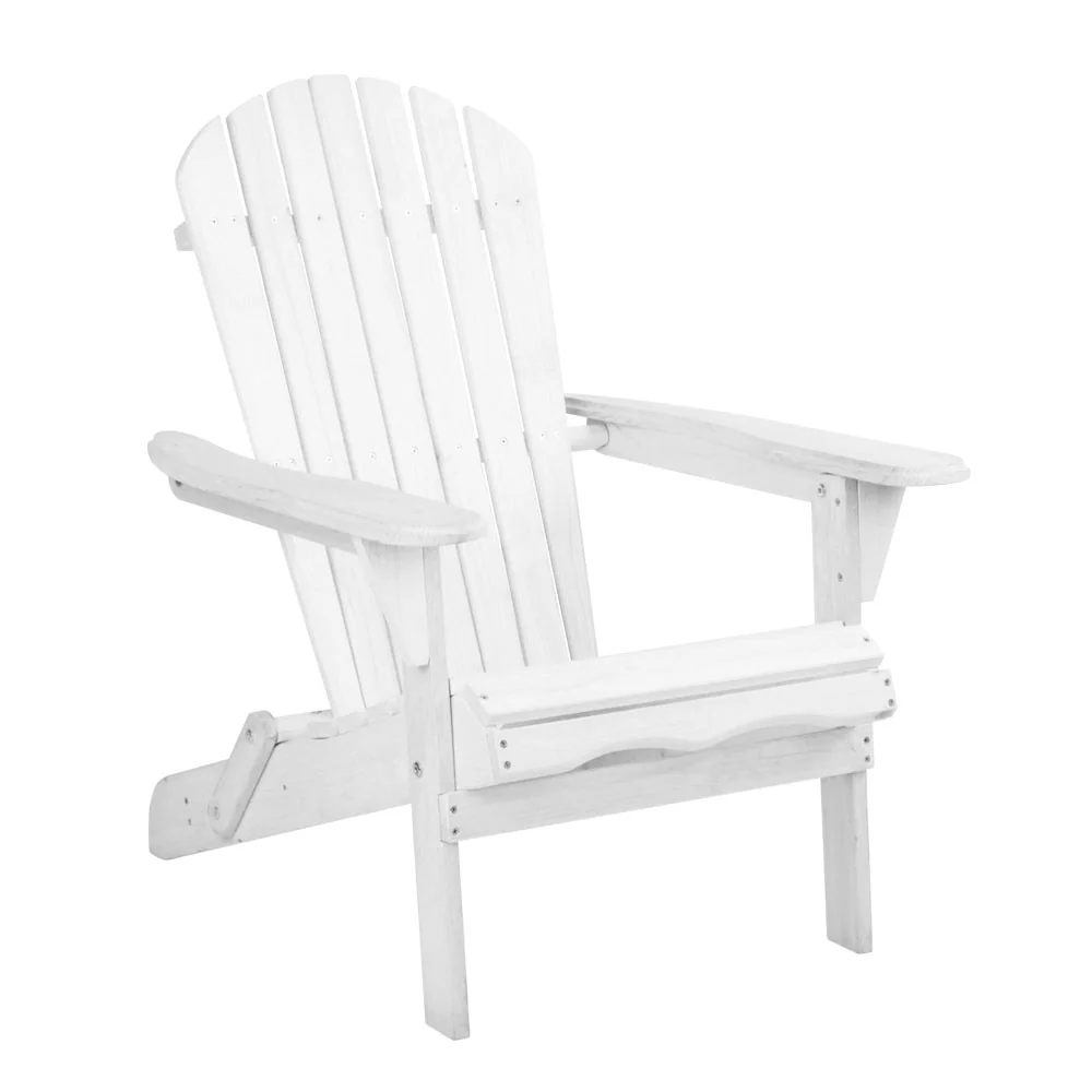 Adirondack Gardeon Outdoor Chairs Wooden Foldable Beach Chair Patio Furniture - Nurns