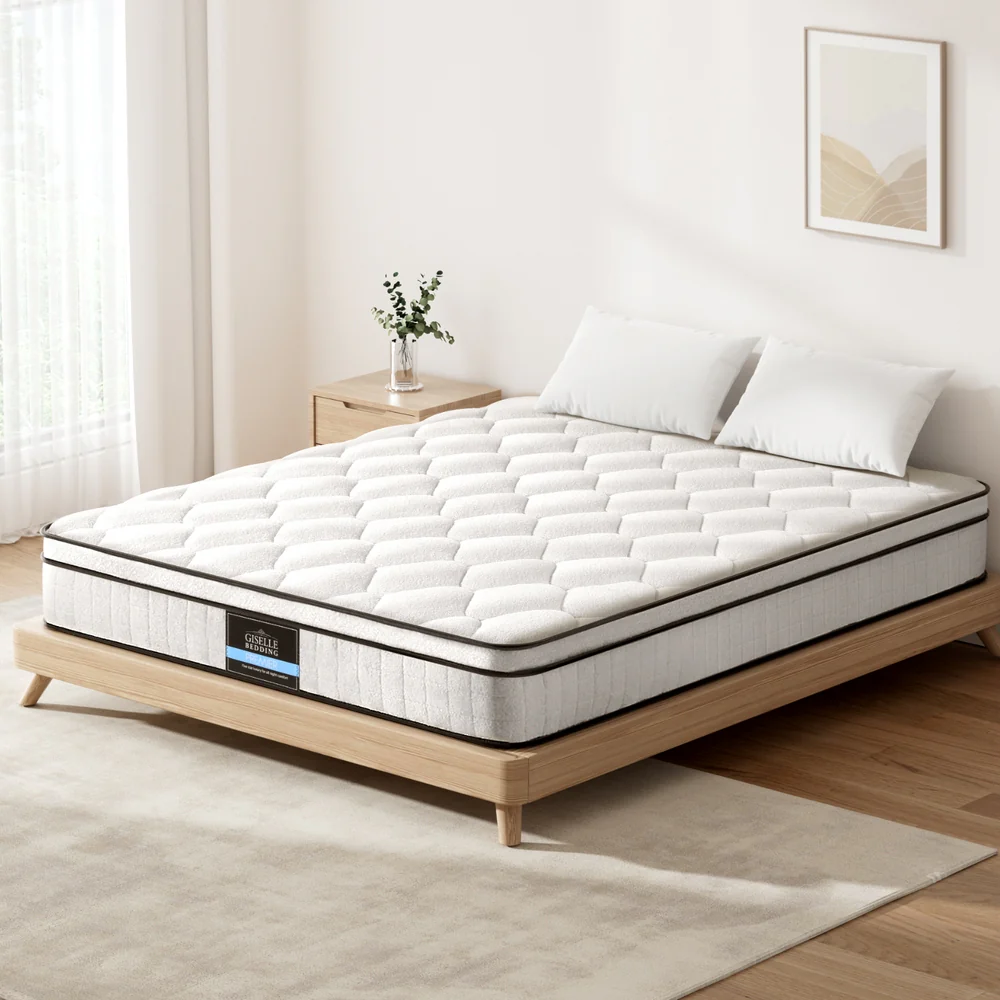 Mireya 22cm Thick Euro Top Pocket Spring Mattress - Queen - Nurns