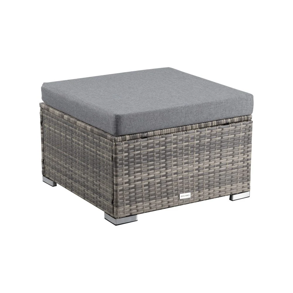Lauren Outdoor Wicker Ottoman - Grey - Nurns