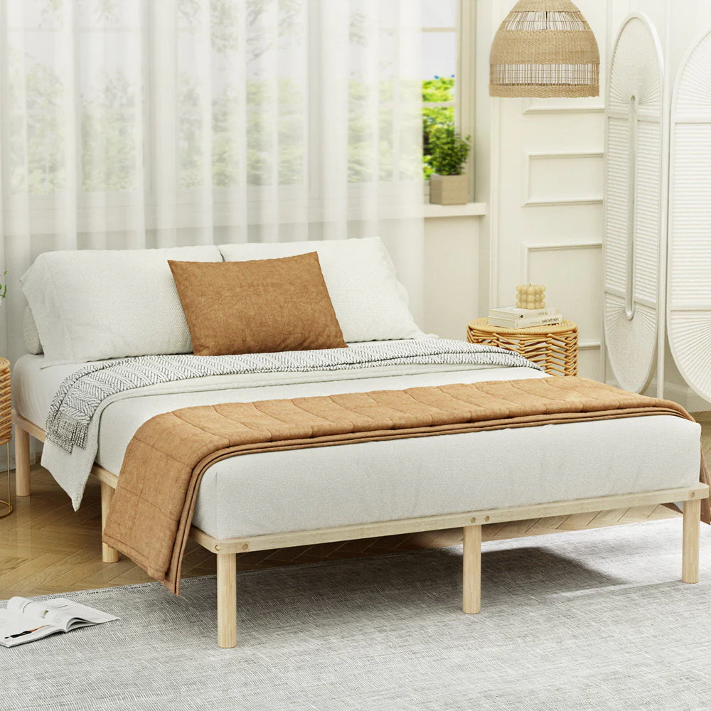 Dravite Bed & Mattress Package with 32cm Mattress - Natural Queen - Nurns
