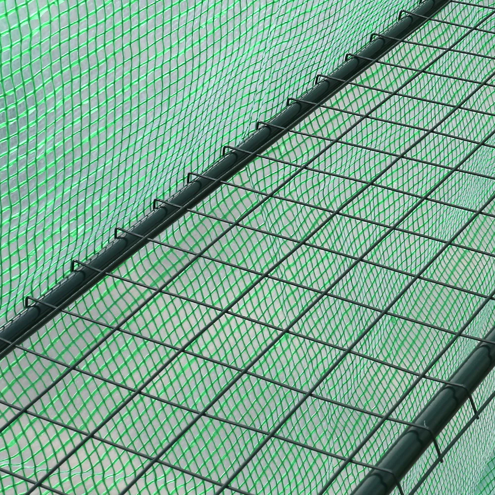 Greenfingers Greenhouse 1.4x1.55x2M Walk in Green House Tunnel Plant Garden Shed 8 Shelves - Nurns