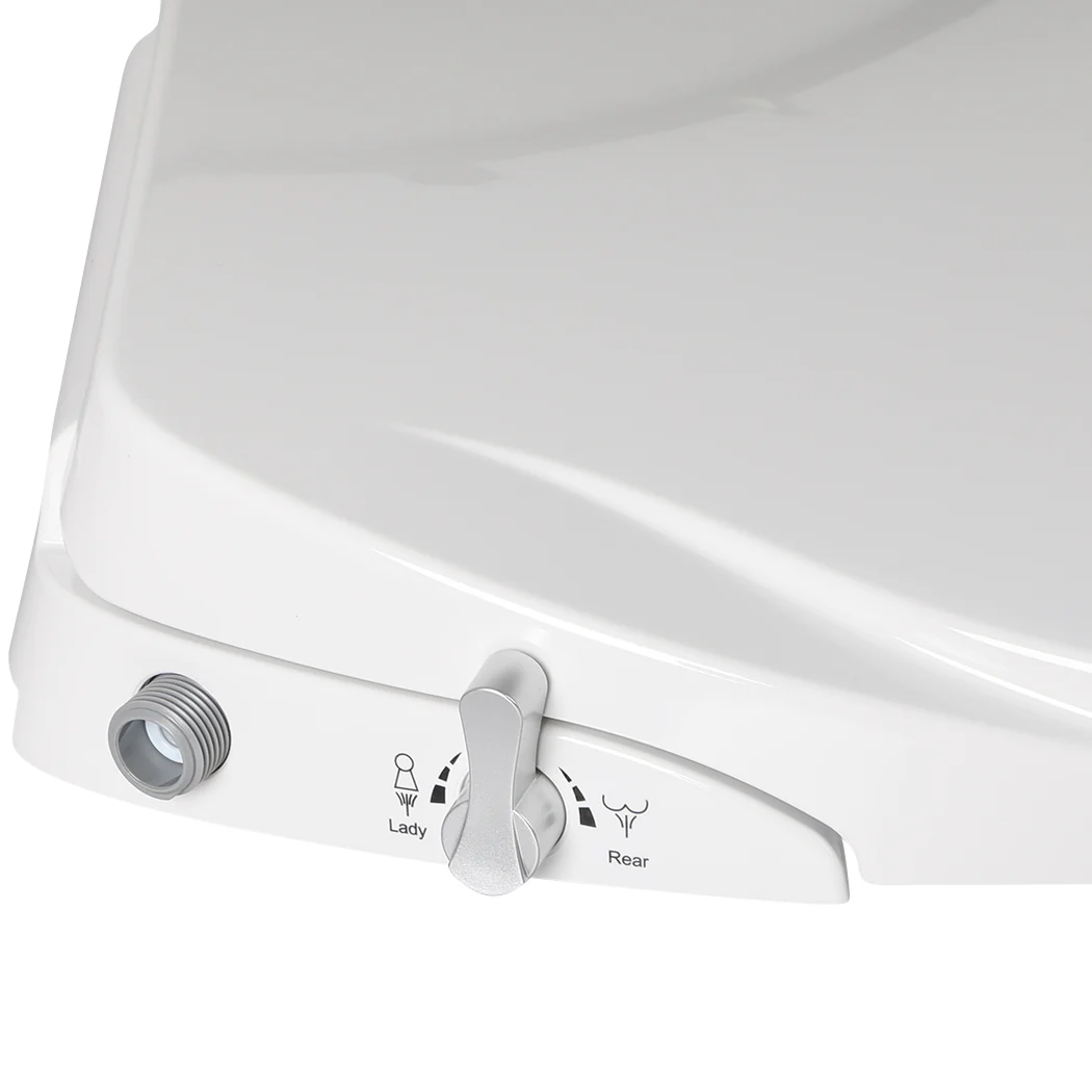 Non-Electric Bidet Toilet Seat Dual Nozzles Cover Bathroom Spray Water Wash - Nurns