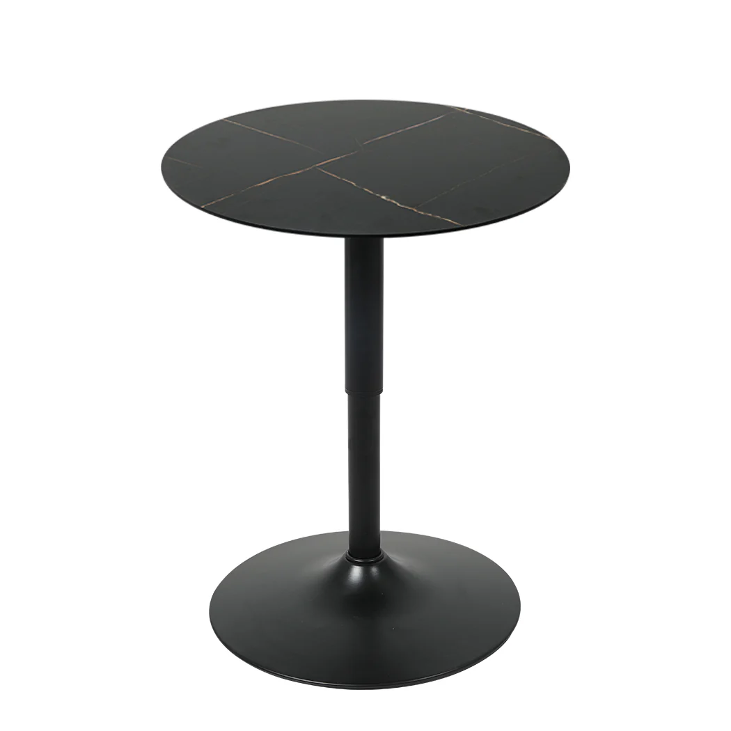 Bar Table Swivel Gas Lift Counter Dining Furniture Cafe Outdoor Black - Nurns